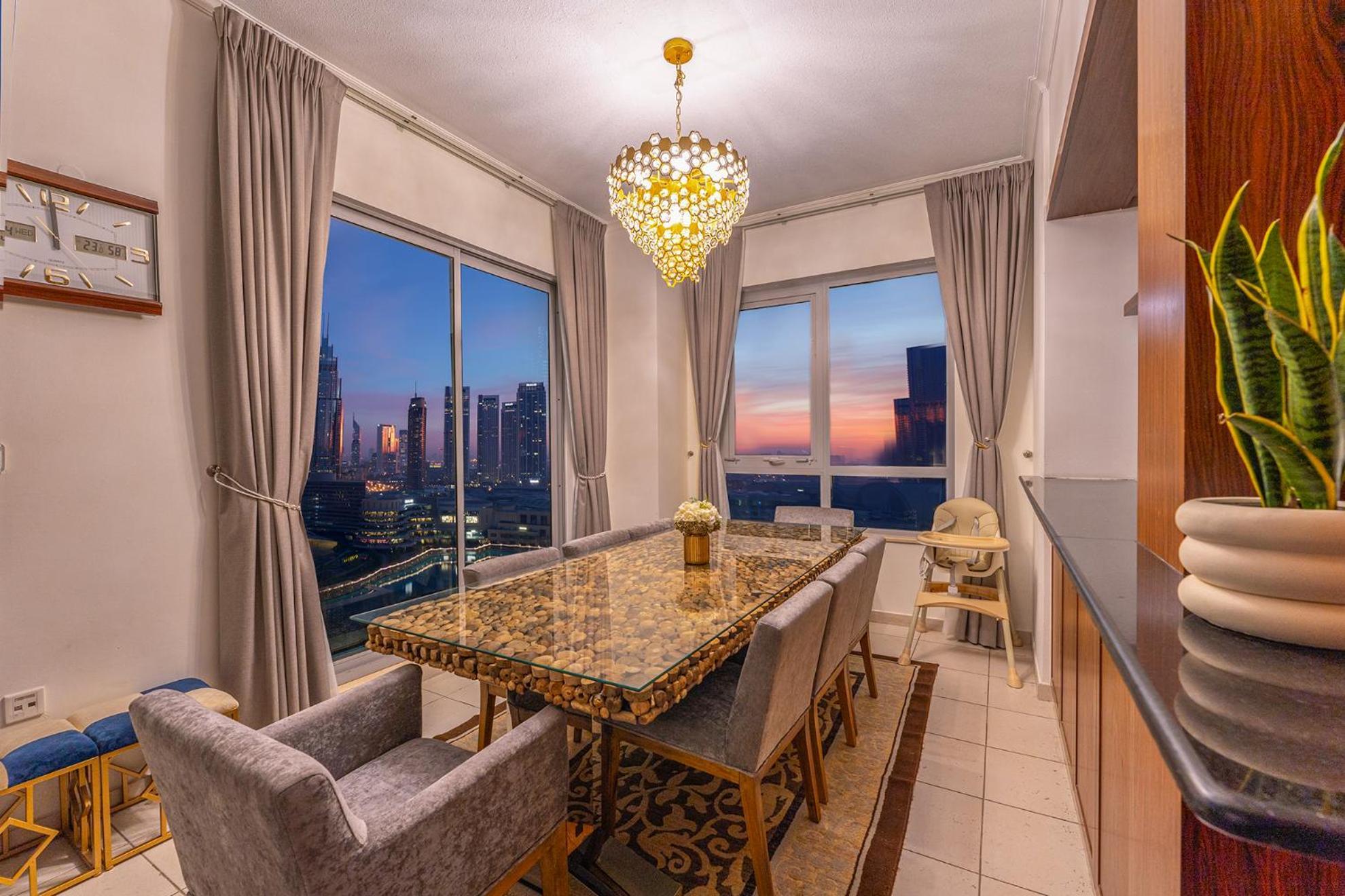 Spectacular Burj & Fountain View - Luxurious 3 Bedrooms & Maids Room - The Residences Dubai Dış mekan fotoğraf